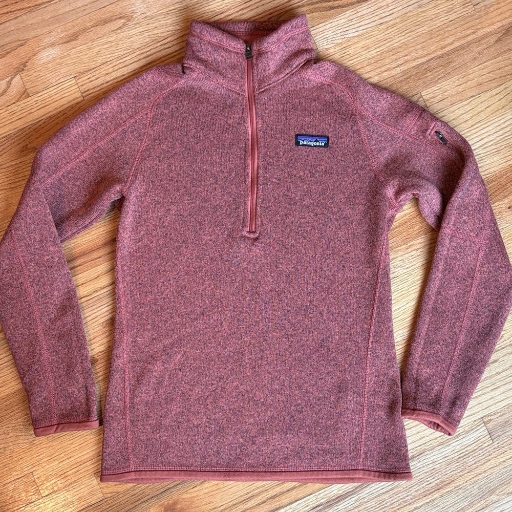 Patagonia XS quarter zip burnt orange/pink Fleece